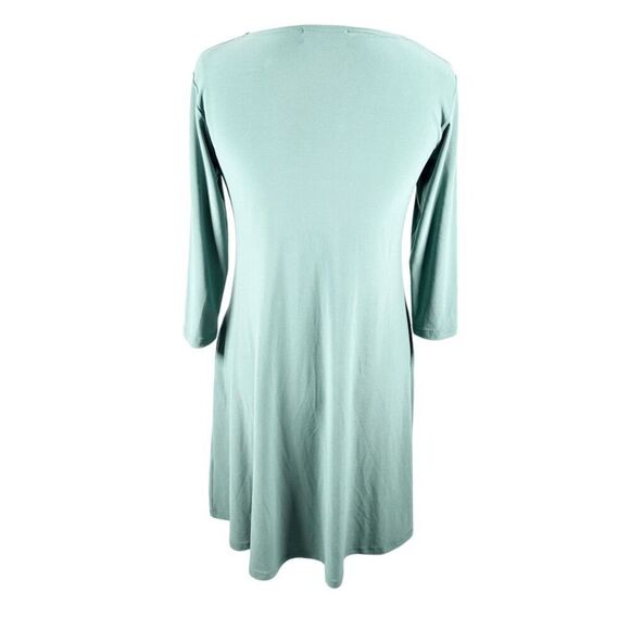 Sympli Canada Tunic Dress Size 4 Sage Lagenlook Flowy Career Travel Comfy Pocket - Picture 5 of 7